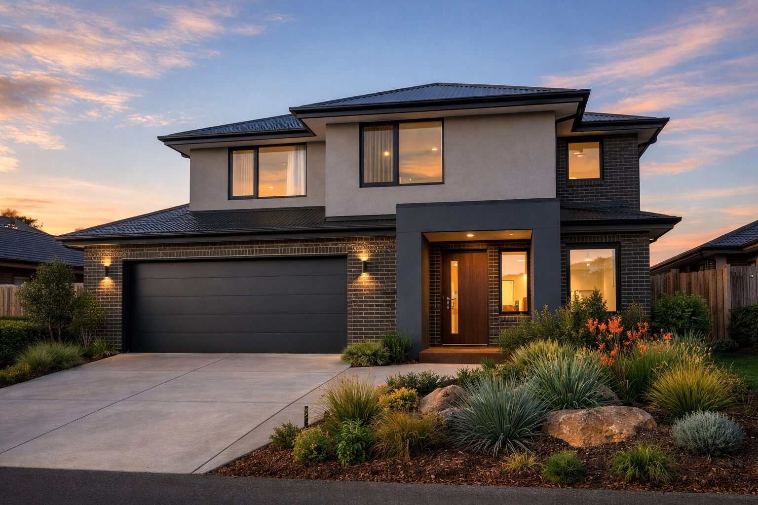 Investment property at dusk
